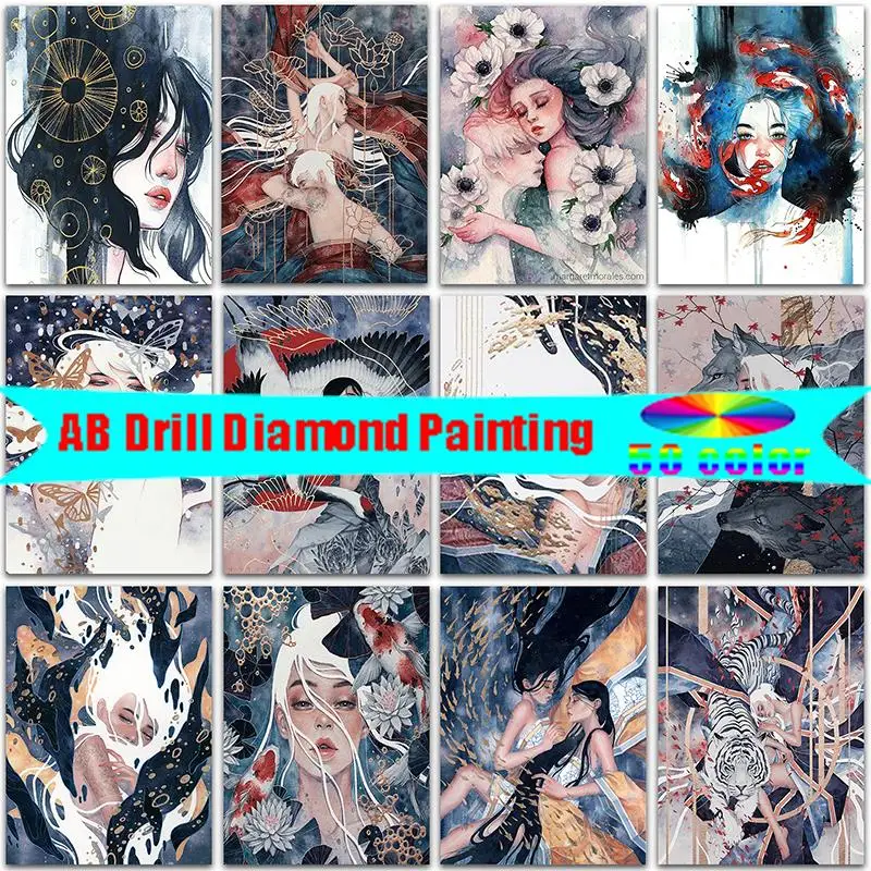 

5D DIY AB Diamond Painting Kit Paint Diamand Cartoon Girl princess art Full Square&Round embroidery mosaic Cross stitch home