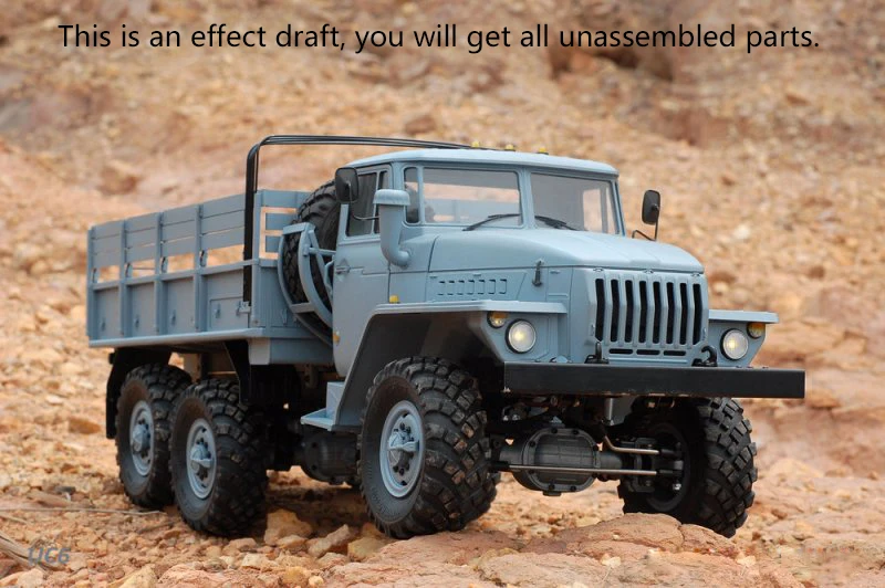 

CROSSRC 1/12 RC UC6 Off-road Rock Truck Military Car 6*6 KIT 35T Motor Metal Axles Hubs Kits Unassembled Toys Model TH10490