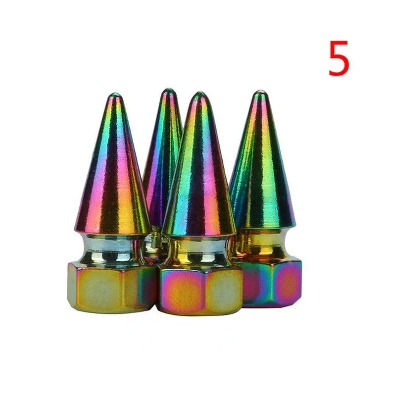 New 1PCS Neon Lights Color Aluminum Car Tire Valve Caps General Cars Truck Air Port Cover High Quality Tire Valve Wheel Stem Cap