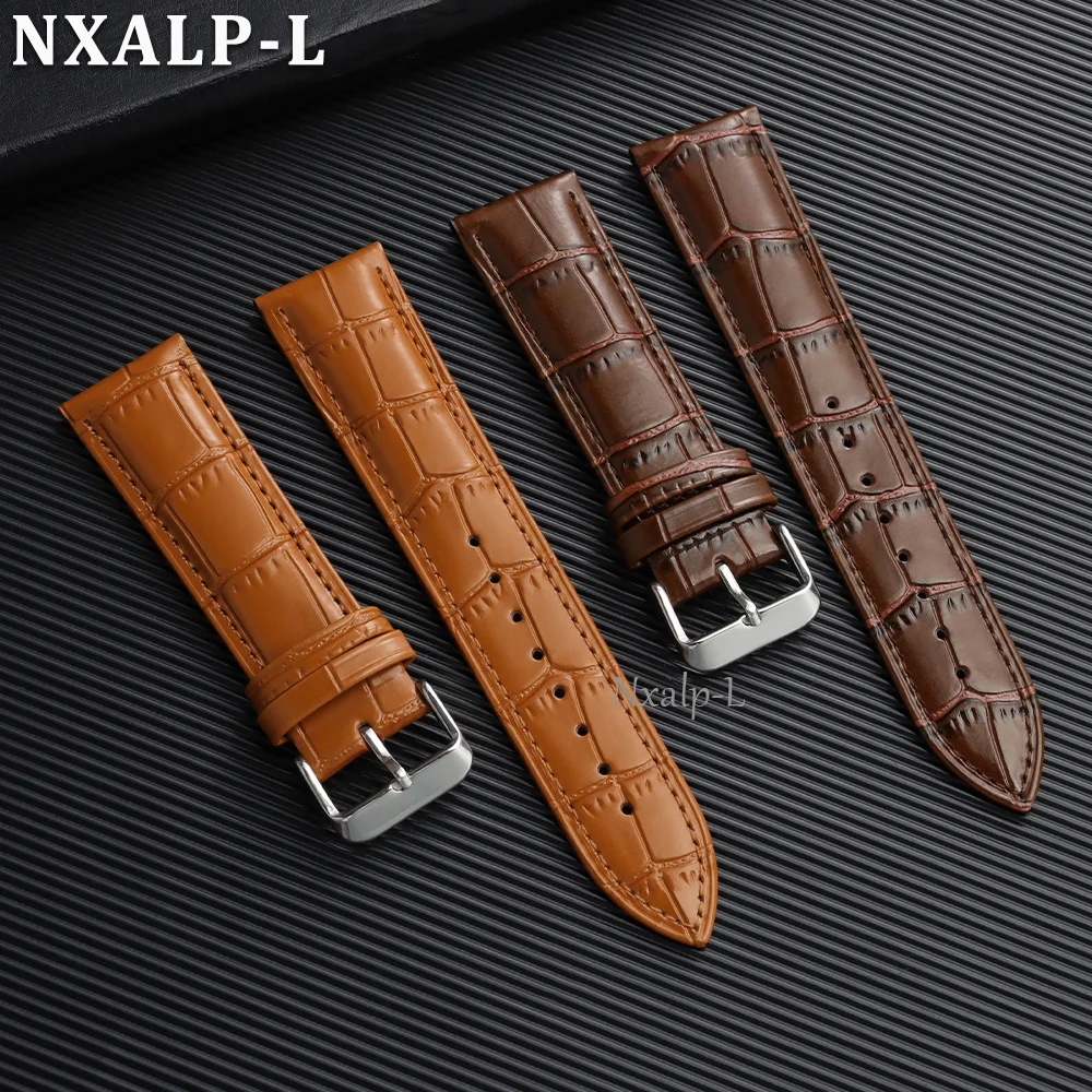 Premium Genuine Leather Watch Band Replacement Strap – Elegant Cowhide Wristband