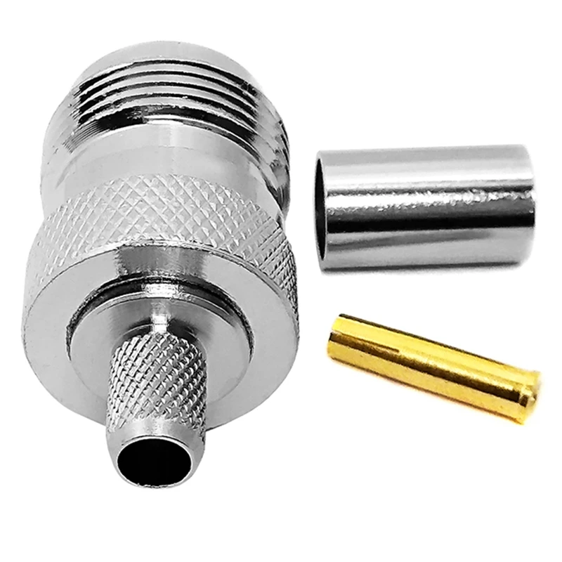 conector n tipo femea jack crimp para 04