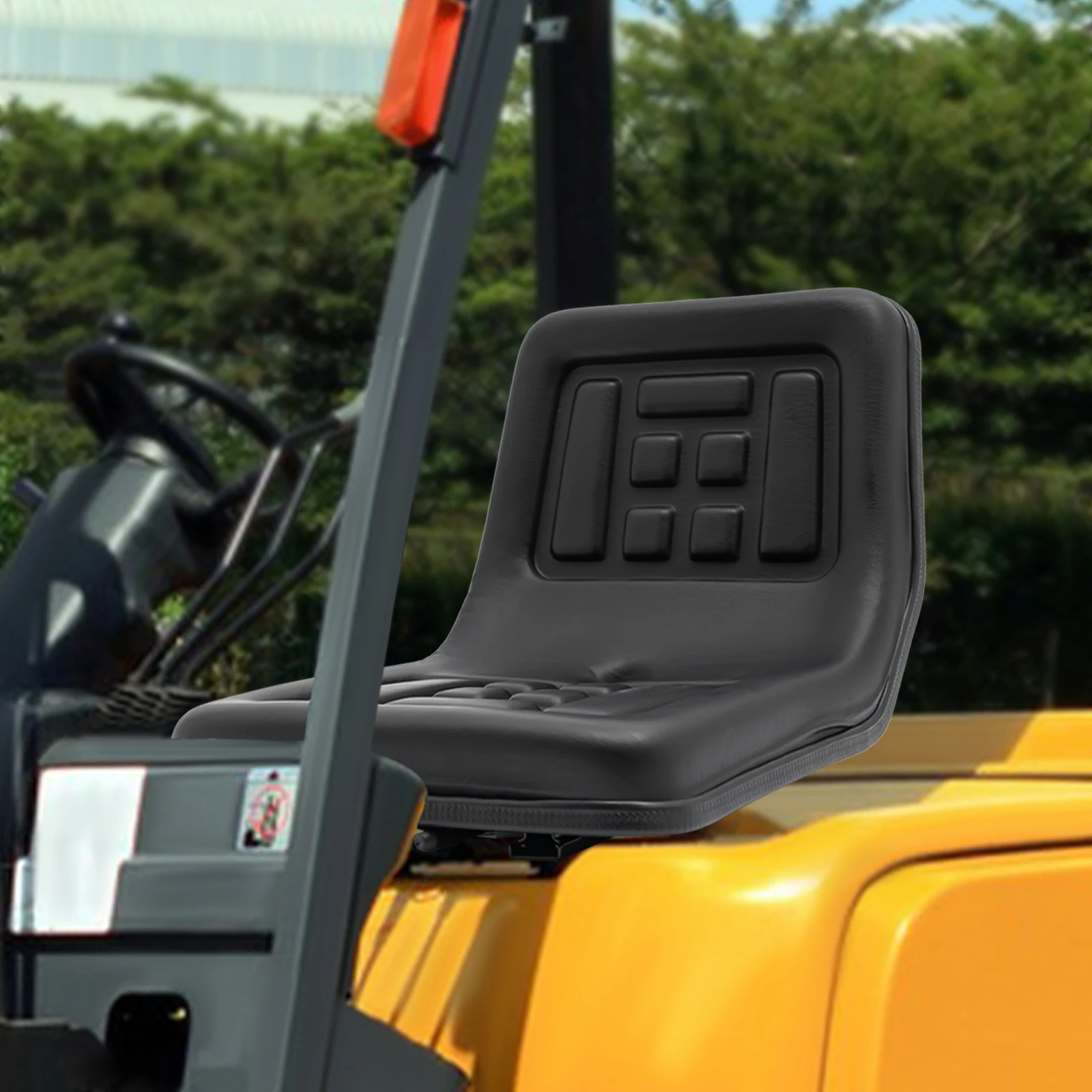 Universal Tractor Seat 220LBS Capacity Ergonomic PVC Seat with 5.9" Fore-Aft Adjustment for Tractors Forklifts Lawn Mowers