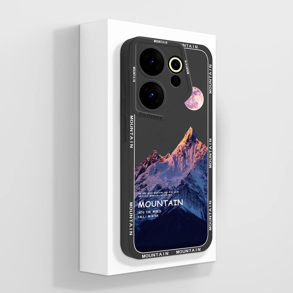 Mountain Astronaut Liquid Silicone Anti-Drop Phone Case