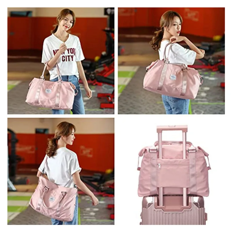 Fashion Casual Large Capacity Travel Portable Luggage Bag Sports Handbag Fitness Shoulder Bag Dry And Wet Separation Package