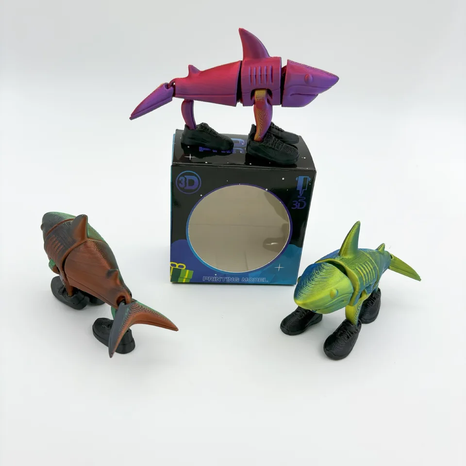 3D プリント Brainrot 装飾品 Tralalero Tralala ミームサメ置物 3D