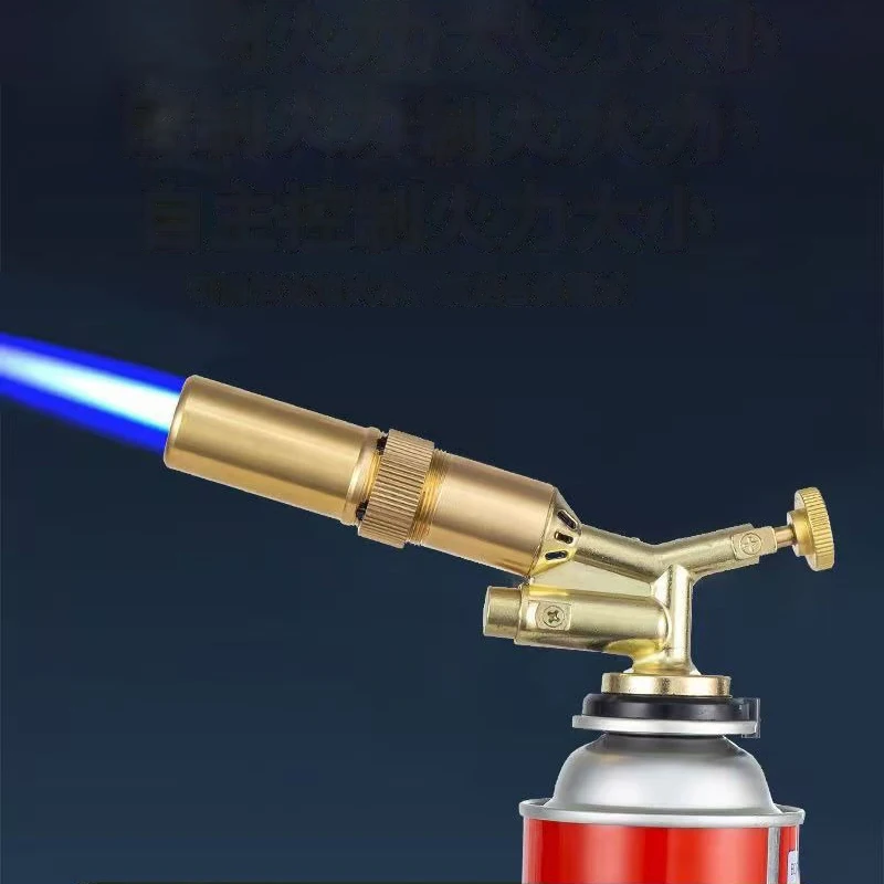 Portable Welding Gas Torch Flame Butane Burner Outdoor Camping BBQ Lighter Flamethrower gas torch welding torch butane torch gas burner 1Pcs Kitchen Supplies