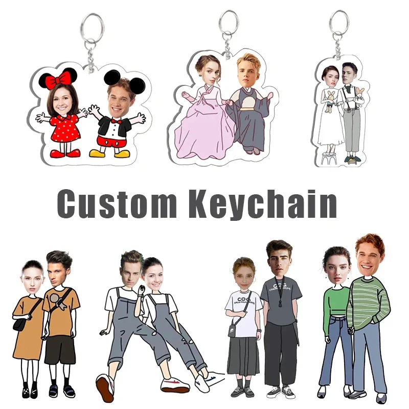 

Choice Template Custom Acrylic Keychain/Keyring Personalized Key Chain Photo Customized Cute Keychains Custom