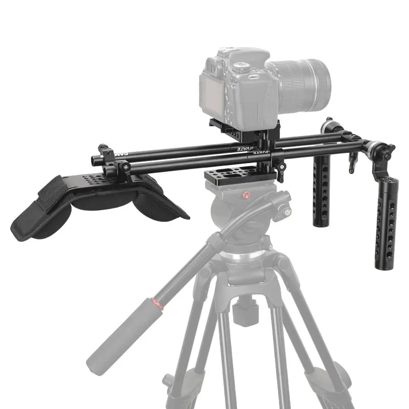 Pro Handheld Shoulder Mount Rig With Manfrotto Quick Release Baseplate Dual ARRI