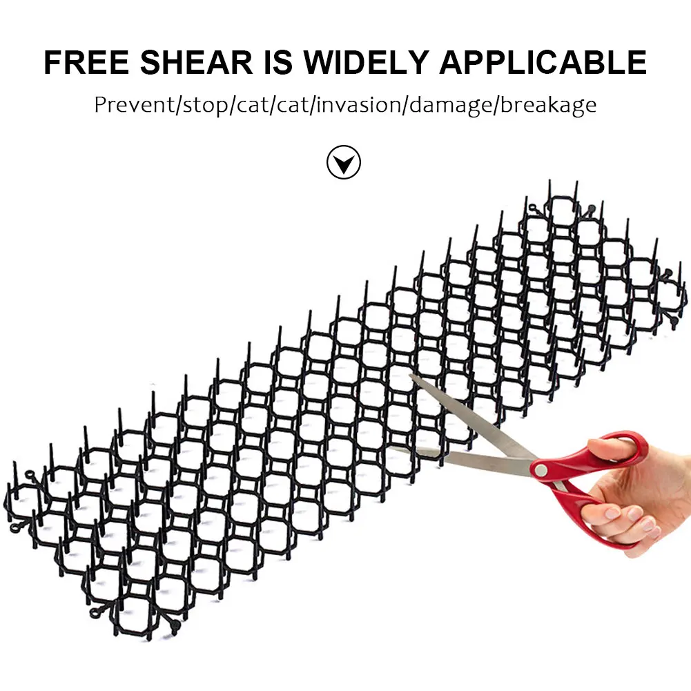 Cat Scat Mats Anti-cat Dog Repellent Mat Home Garden Tools Prickle Strip Keep Cat Away Safe Plastic Spike Thorn Net Pet Supplies cat scat mat