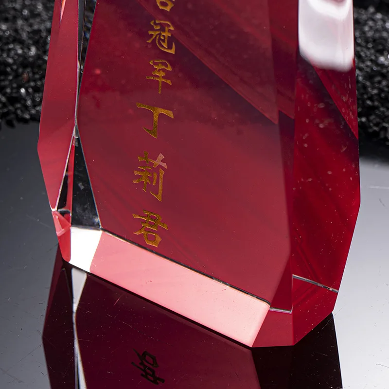 Customized Color Printing Crystal Trophy Creativity Send Friends Award School Graduation Company Annual Meeting Competition, 1Pc