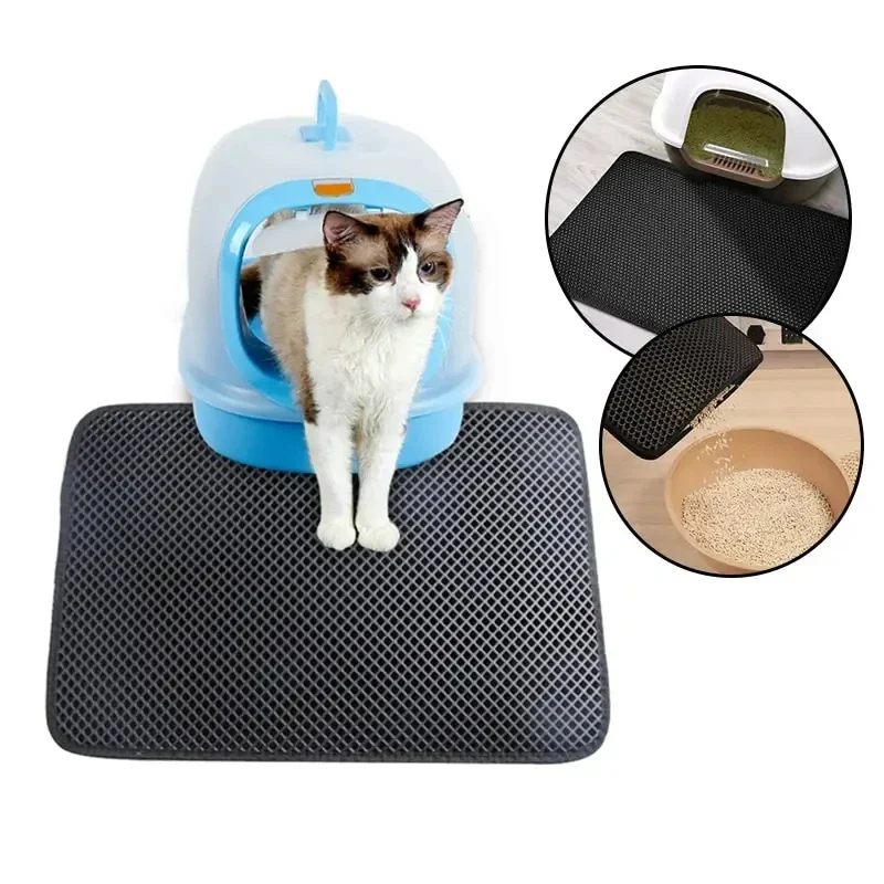 Large Cat Litter Mat Waterproof Double Layer EVA Foldable Trapping Pet Carpet Bed Pads for Cats Nonslip Sand Pad Large Cat Litter Mat Waterproof Double Layer EVA Foldable Trapping Pet Carpet Bed Pads for Cats Nonslip Sand Pad