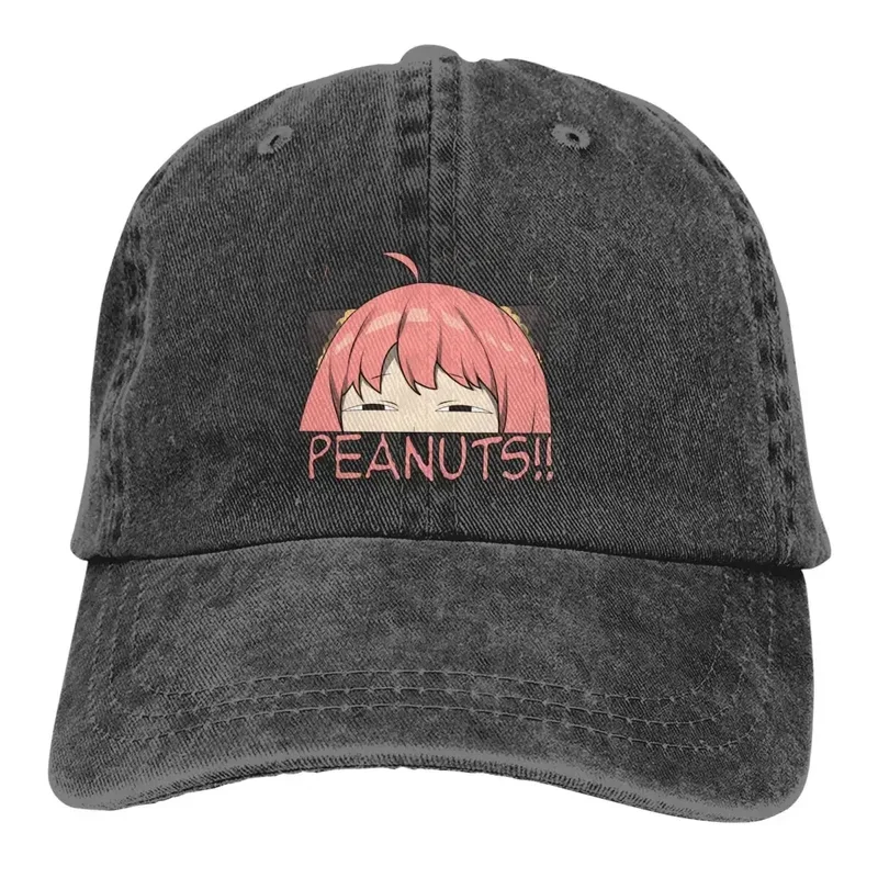 

Washed Men'S Baseball Cap Peanuts Trucker Snapback Cowboy Caps Dad Hat Spy X Family Anime Golf Hats