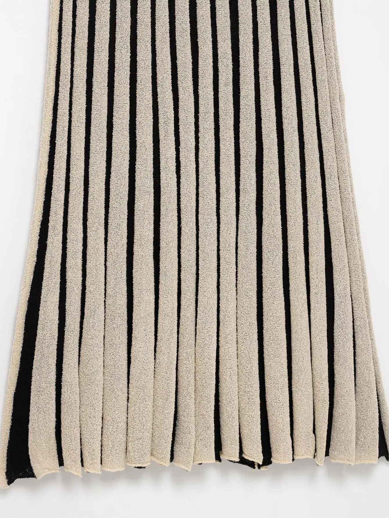 2025, Damenmode, vielseitig, gestreift, Rundhalsausschnitt, ärmellos, gestrickt, Midikleid, weiblich, elegant, hohe Taille, schlankes langes Kleid – Detail 11