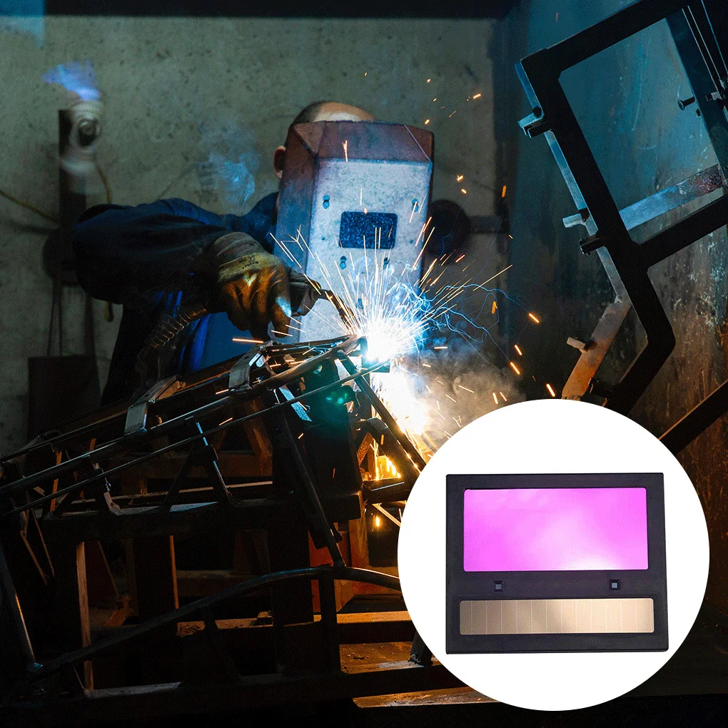 Auto Darkening Welding Lens Solar Powered Light Proof Weld Hood for Welder