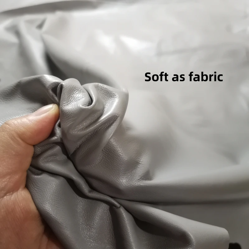 0.5mm Thick Grey Sheepskin. Genuine Leather. DIY Leather Clothes . A Leather Skirt. Clothes Mending. Full-Sheet Cutting