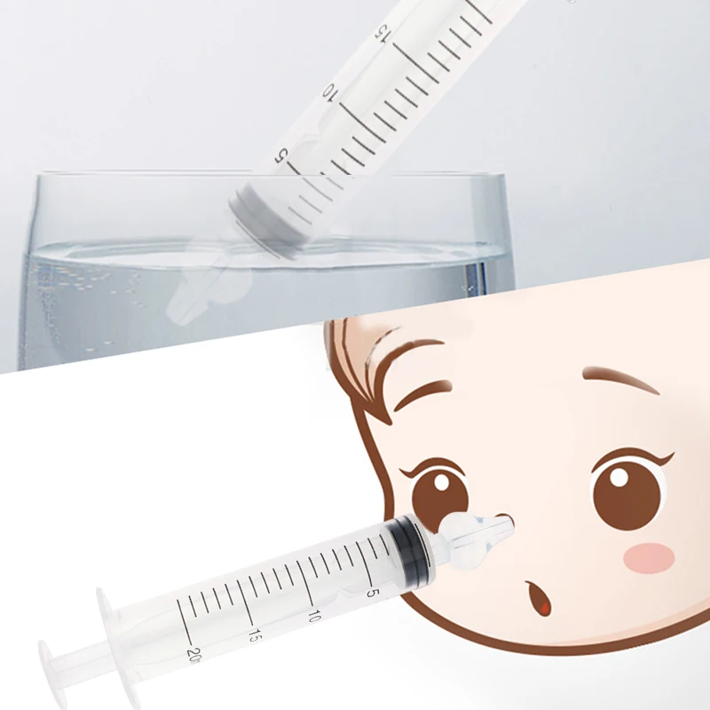 Nasal Aspirator Nasal Irrigator Baby Nasal Aspirator Professional Syringe Nasal Irrigator Baby Nose Cleaner Rinsing Device Reusable Nose Washing 20ml