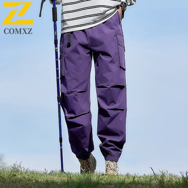 ​Men's Hong Kong Style Cargo Pants Outdoor Windproof Waterproof Workwear Trousers Mountain Casual Streetwear with Multi-Pockets​