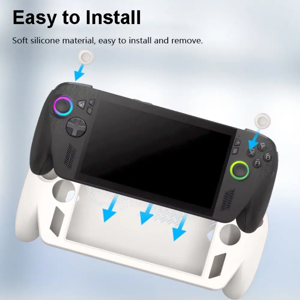 New Silicone Handheld Game Console Case Soft Shockproof Protective Cover Anti Slip Ergonomic Host Shell for ROG Xbox ally X