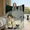 Warm Soft Plush Nap M-MiyazakIs Blankets Sofa p-Princess for m-Mononoke Living Room Office Bedroom Home Travel anime Kid Gifts 1