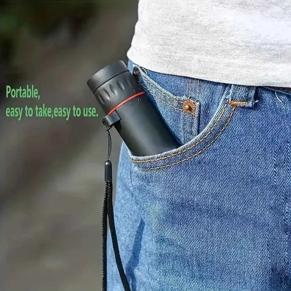 Mini Portable 2000x25 HD Monocular Telescope With Phone Holder For Camping Hunting Birdwatching Travel Phone Photography