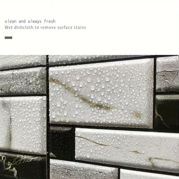 20PCS Self Adhesive Tile Wall Sticker Home Decor 3d pvc sticker Covers For Kitchen Cupboard Bathroom Waterproof Wallpaper 5