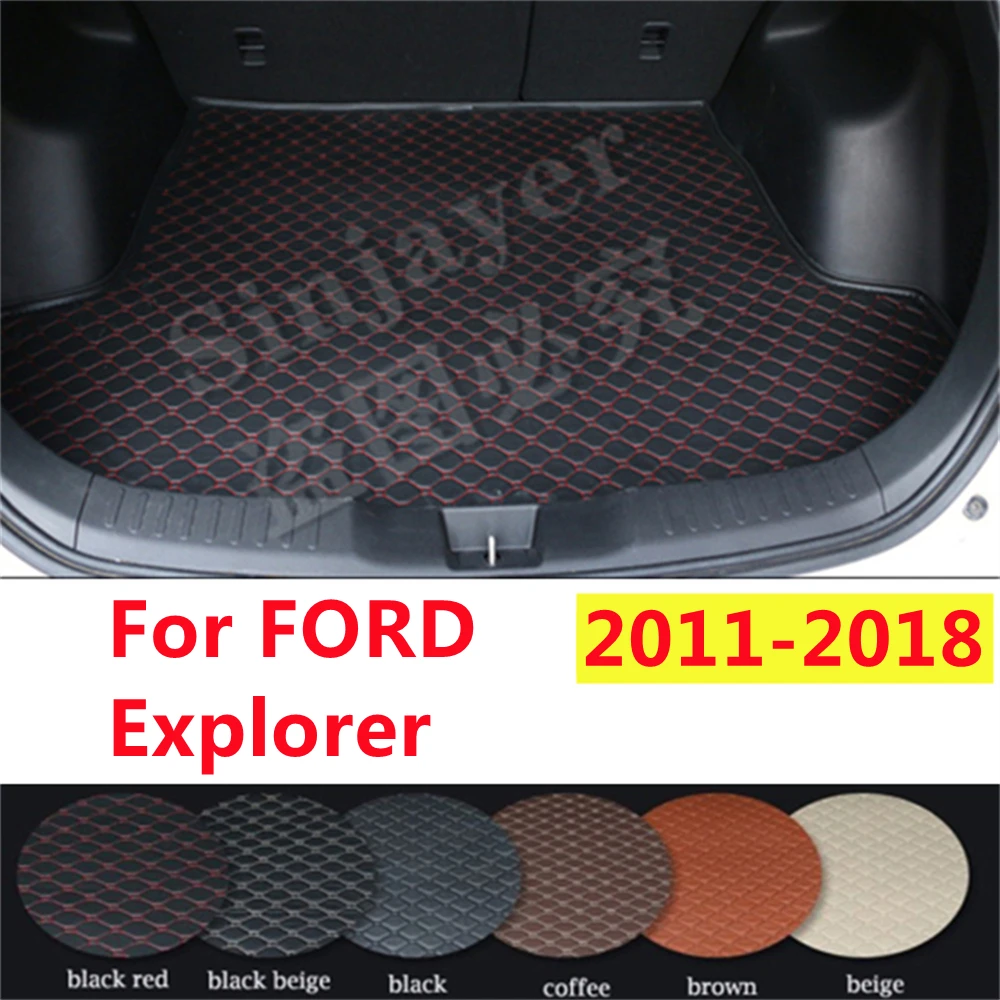 

SJ автомобильный коврик для багажника на заказ подходит для FORD Explorer 2018 2017 2016 2015 2014 2013 2012 авто задний поднос для ботинок грузовой ковёр протектор
