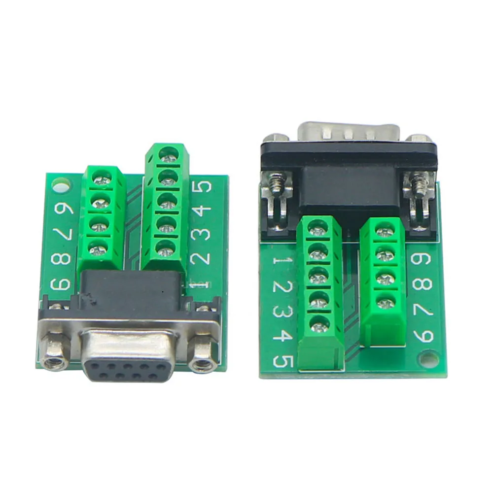 

DB9 Male Female Adapter Signals Terminal Module RS232 Serial To Terminal DB9 Connector