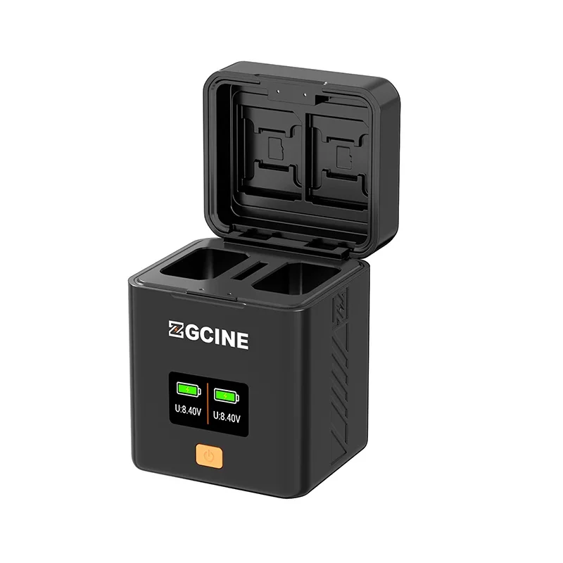 Compact Camera Battery Charging Case (Batteries Not Included)
