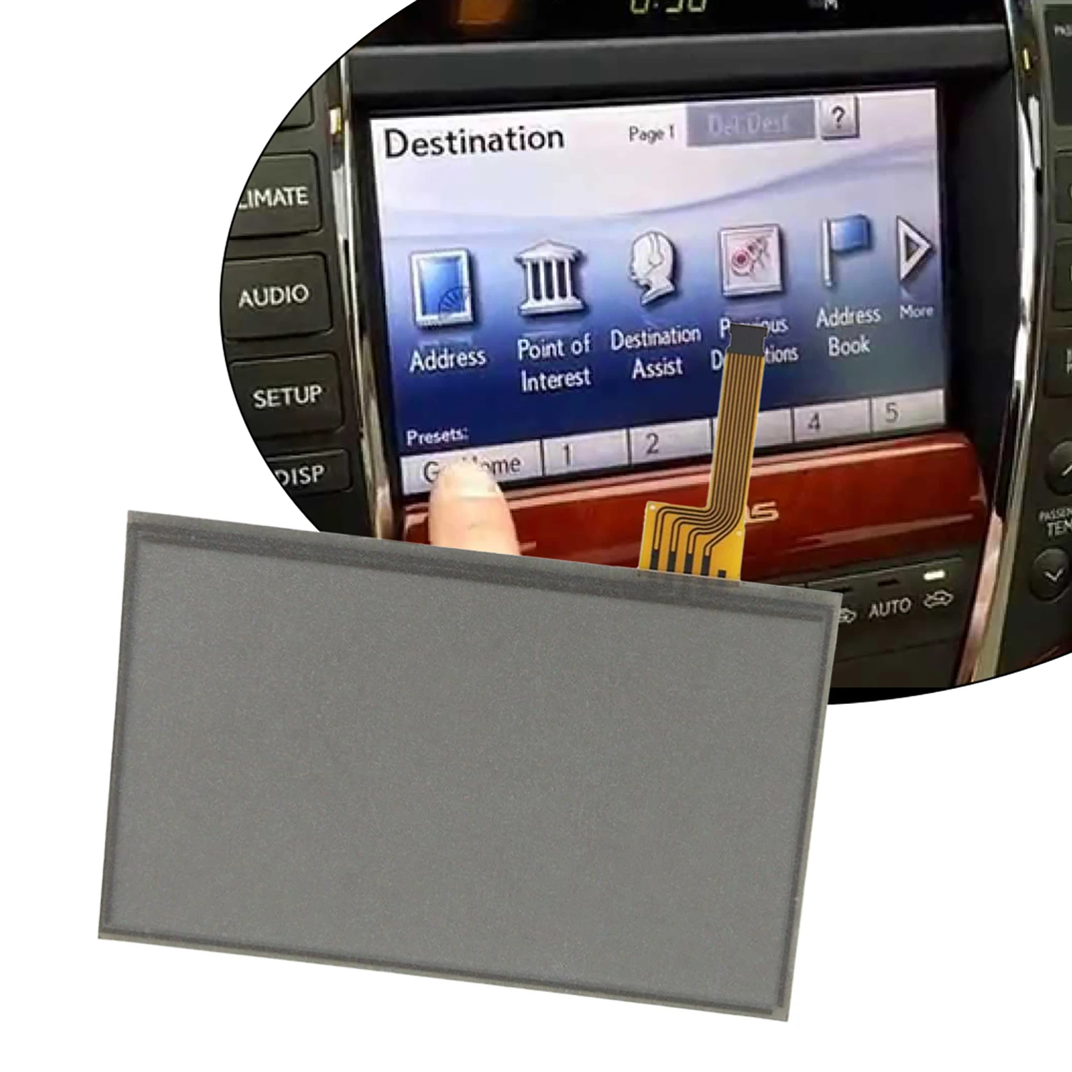 LTA070B510F LTA070B511F LTA070B512F 7'' NAV GPS 라디오 터치 스크린 렉서스 ES240 ES350 CSV40 2006 2007 2008 2009 자동차 부품