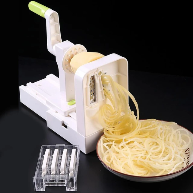 Vegetable Spiralizer Multifunctional Hand Crank Grater Rotary Veggie  Shredder for Onion Cabbage Salad