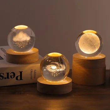 Crystal Moon Galaxy Lamp 1
