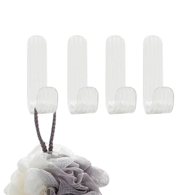 

Крючки для пальто, сверхпрочные настенные крючки, 4 шт., крючки для пальто без отверстий для настенного крепления, прозрачные крючки для кухни