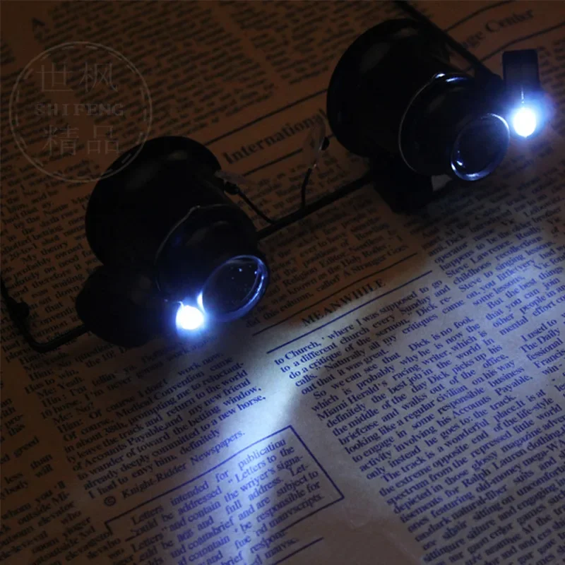 Veemoon Loupe En Verre à Lumière LED Pour Réparation De Montres Et Bijoux