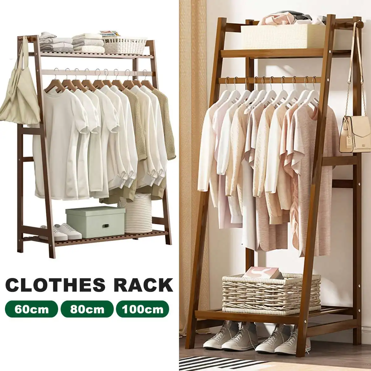 Standing Coat Rack Clothes Rack Drying Clothes Rack Floor Hanger Clothing Cabinet Clothe Garment Organizer Closet