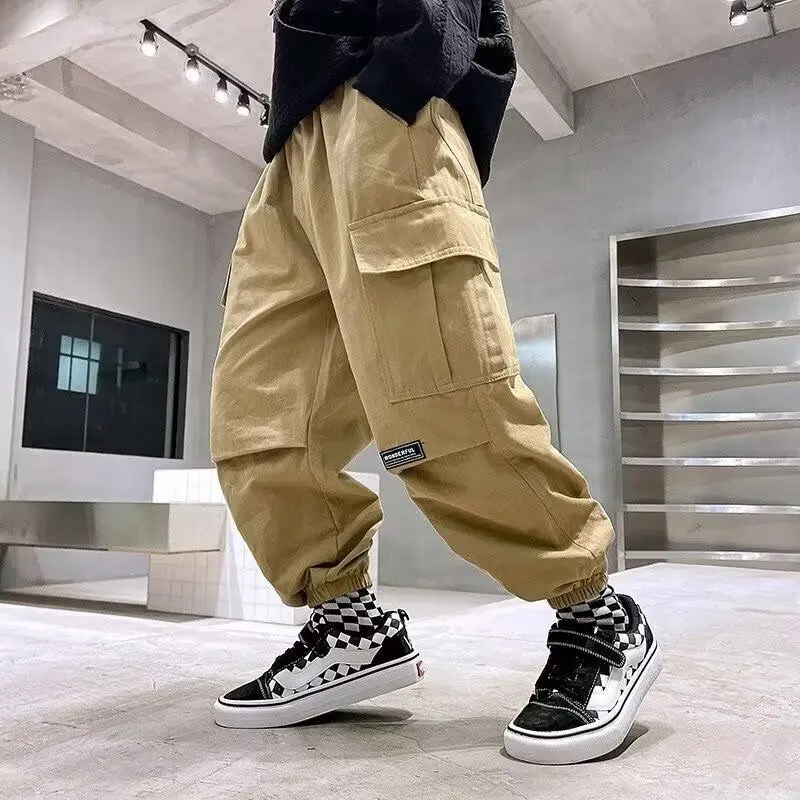 Boys Cargo Pants Pants for Big Boys Winter Cotton Teenage Waist Fashion Camouflage Sweatpants 6 8 10 12 Years