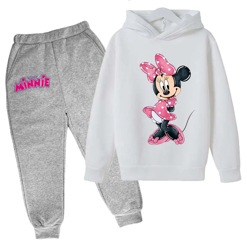 thumbnail image 1 of Conjunto de ropa de Minnie Mouse para niñas pequeñas con traje de otoño e invierno Conjunto de sudaderas con capucha de Mickey Mouse para niños pequeños Ropa para niños pequeños, 1 of 5