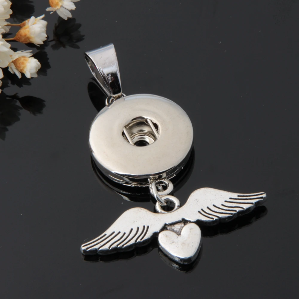 20pcs/lot Snap Buttons Pendant 18mm Snap Jewelry Metal Tree Of Life Toutoise Heart Charms Diy Snap Necklace