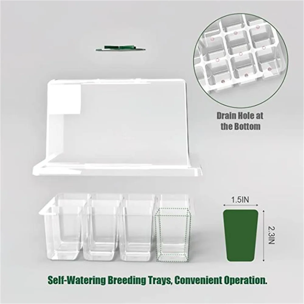 Plastic Nursery Pot 12 Hole Seedling Trays Plant Flower Grow Box Propagation Gardening Grow Starting Germination Box 4/5/6PCS