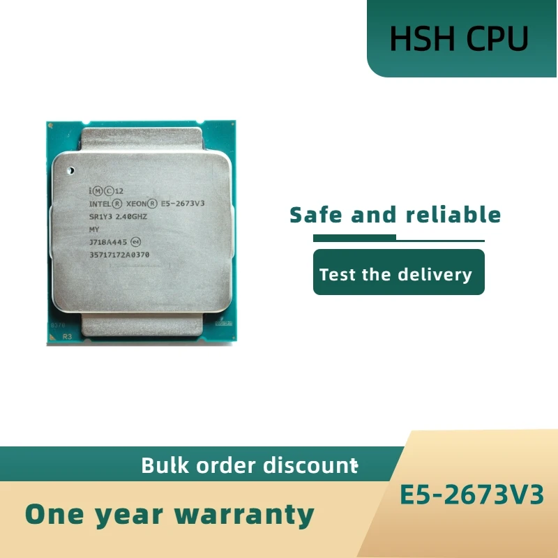 

Б/у процессор Intel Xeon E5 2673 V3 2673V3 2,4 ГГц 12-ядерный 30M LGA 2011-3