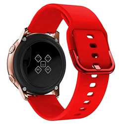 Silicone Watch Strap - 20mm Premium Durable Band in Vibrant Colors - 20mm Universal (Red)