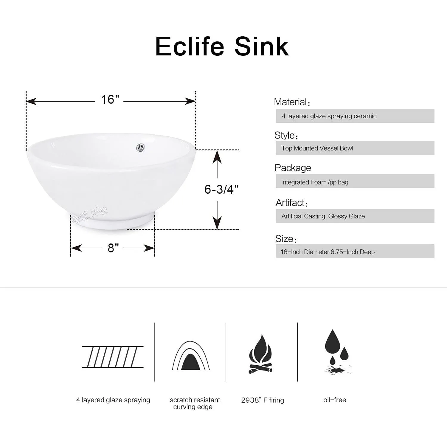 13" Bathroom Vanities Sink Combo Small Cuboid Stand Cabinet White Round Ceramic Vessel Sink  & Solid Brass Pop Up Drain 4