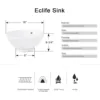 13" Bathroom Vanities Sink Combo Small Cuboid Stand Cabinet White Round Ceramic Vessel Sink  & Solid Brass Pop Up Drain 4