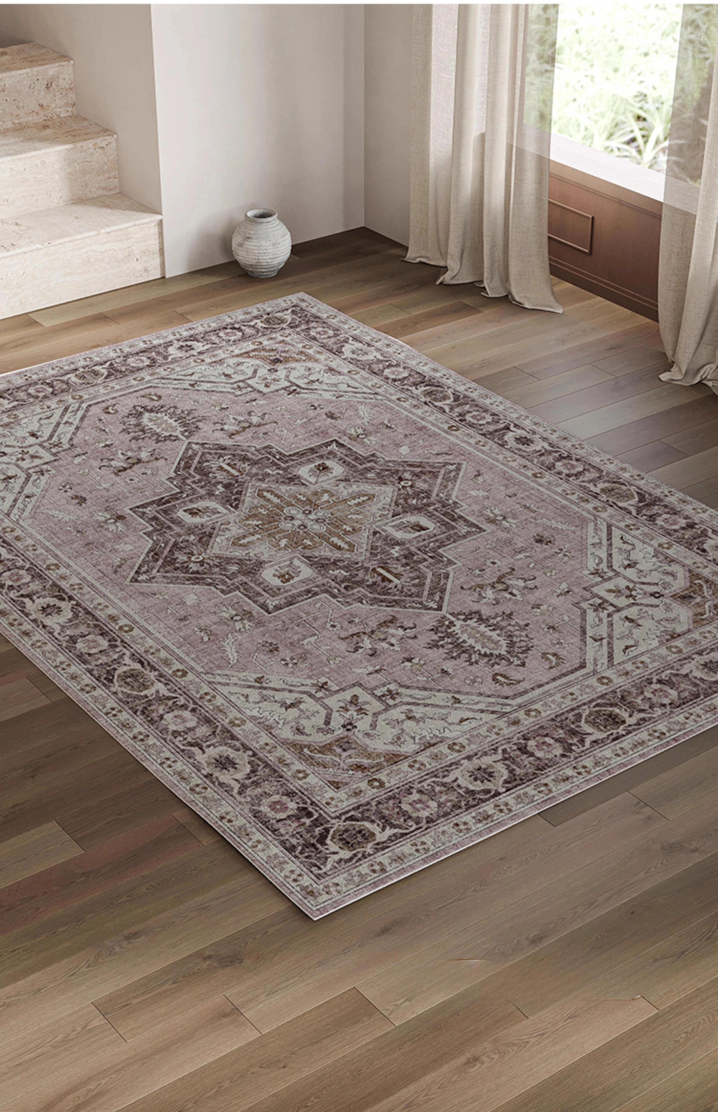 Retro Persian Type Rug Bohemian Living Room Decorative Carpet Comfortable Soft Bedroom Rug Non Slip Machine Washable Carpets 양탄자