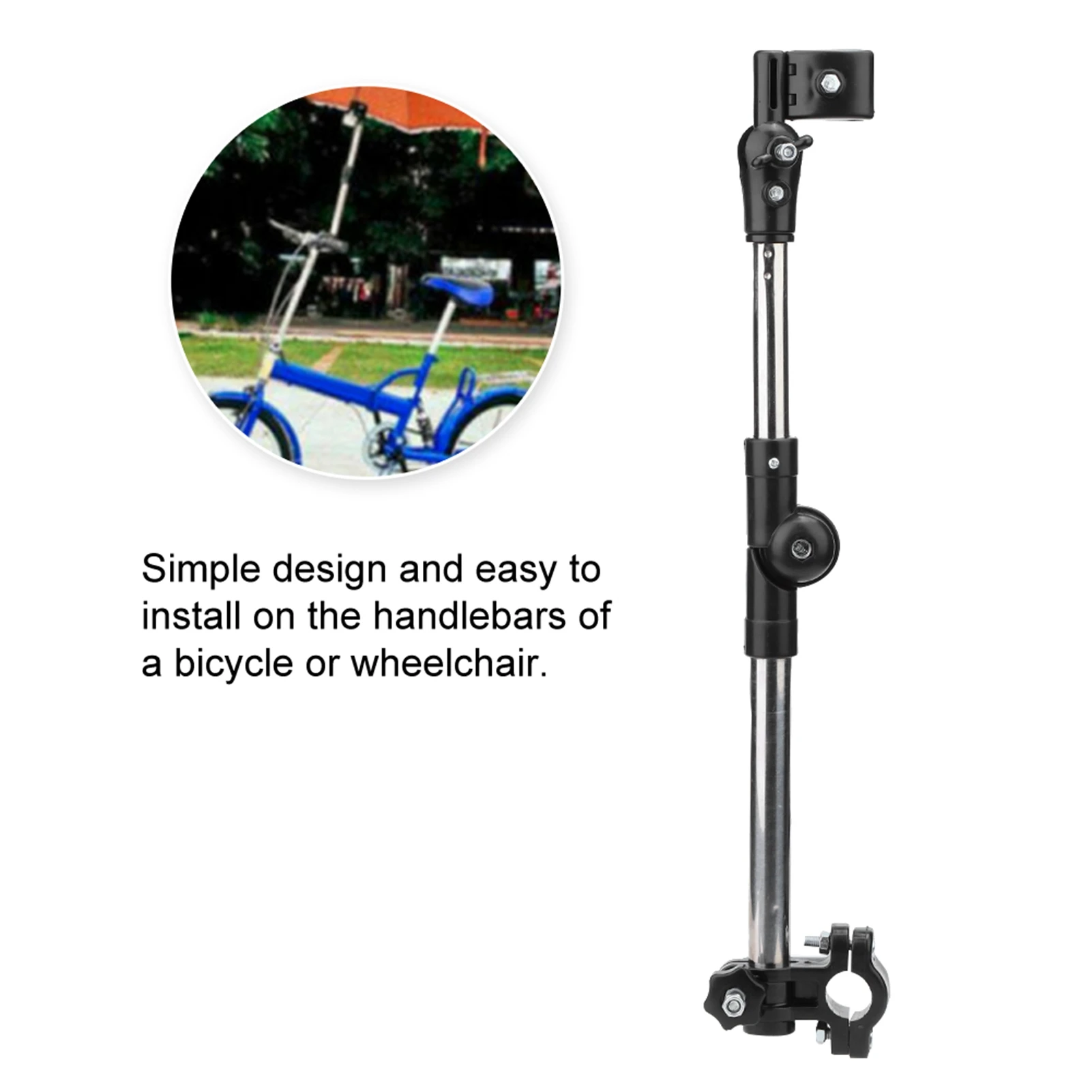 Stroller Umbrella Holder Wheelchair Attachment Handle Bar Clamp Supporter Connector Accessories for Elderly