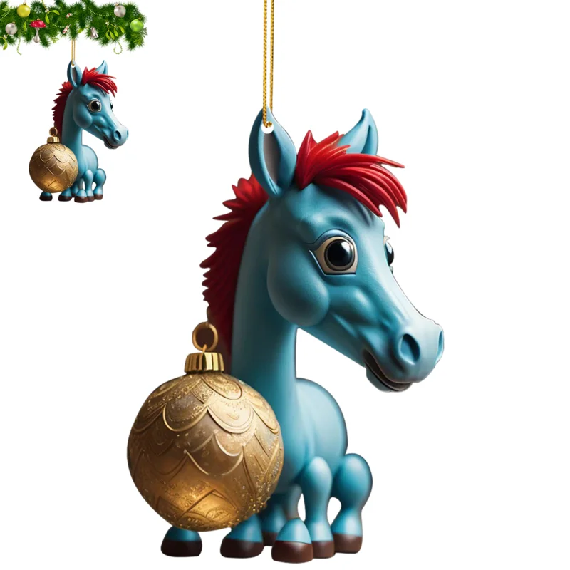 

Украшения в виде животных для рождественской елки, коровы, подвесные украшения для рождественской елки, 2D Акриловый кулон для стены, окна, автомобильного зеркала заднего вида