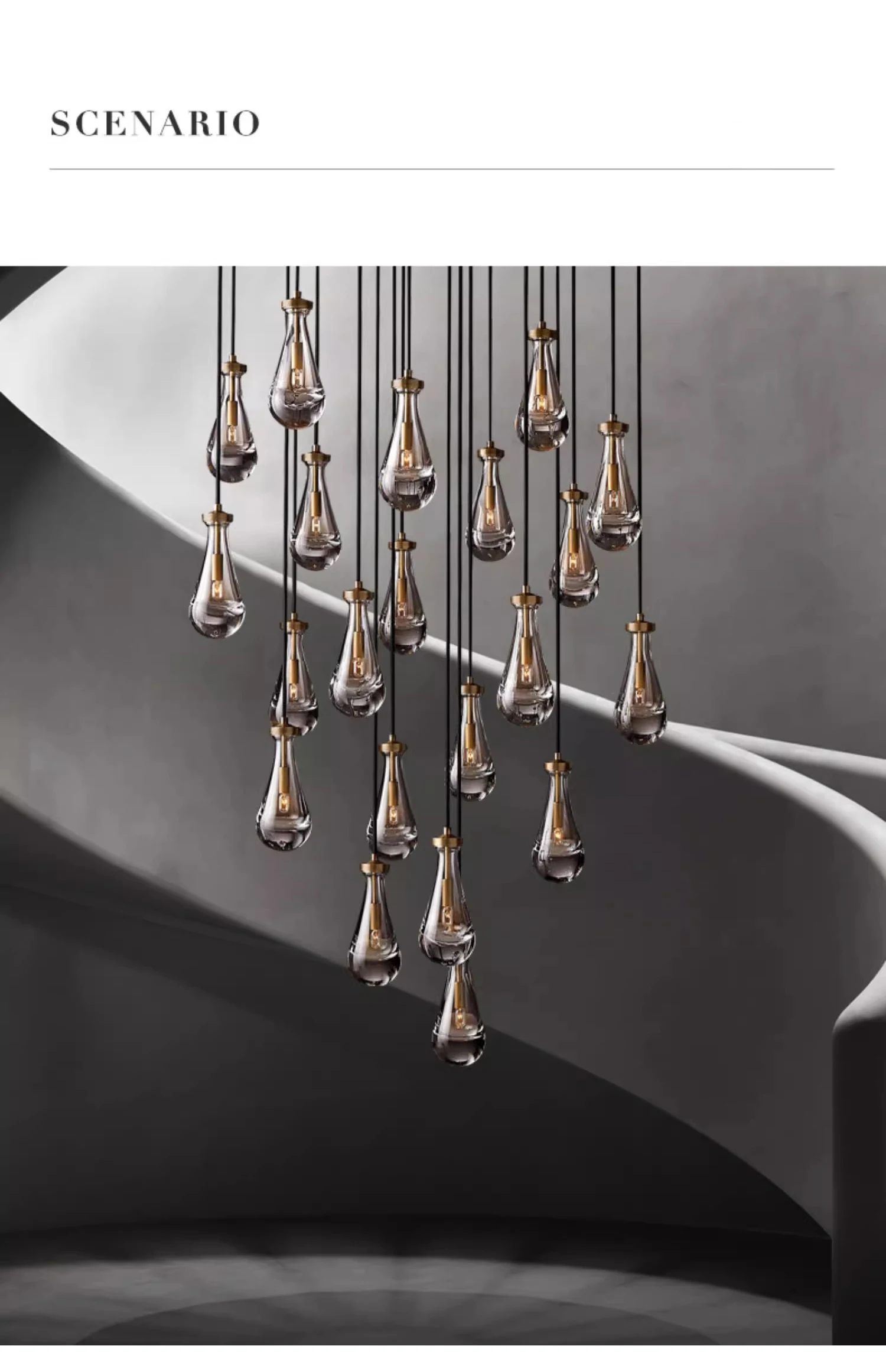 Rain Rectangular Chandelier