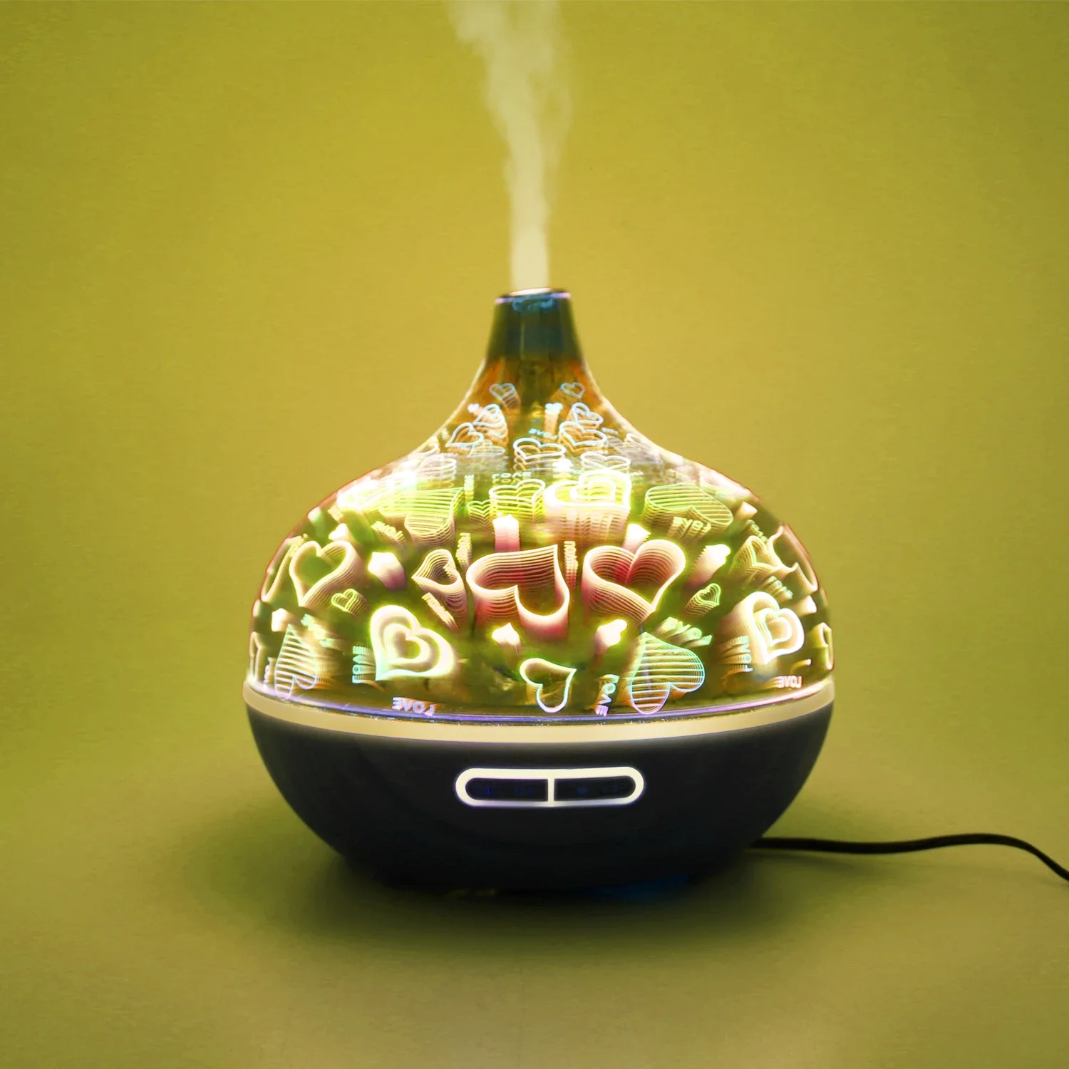400ml Aroma Essential Oil Diffuser Ultrasonic Air Humidifier with Wood Grain electric LED Lights aroma diffuser for home 5