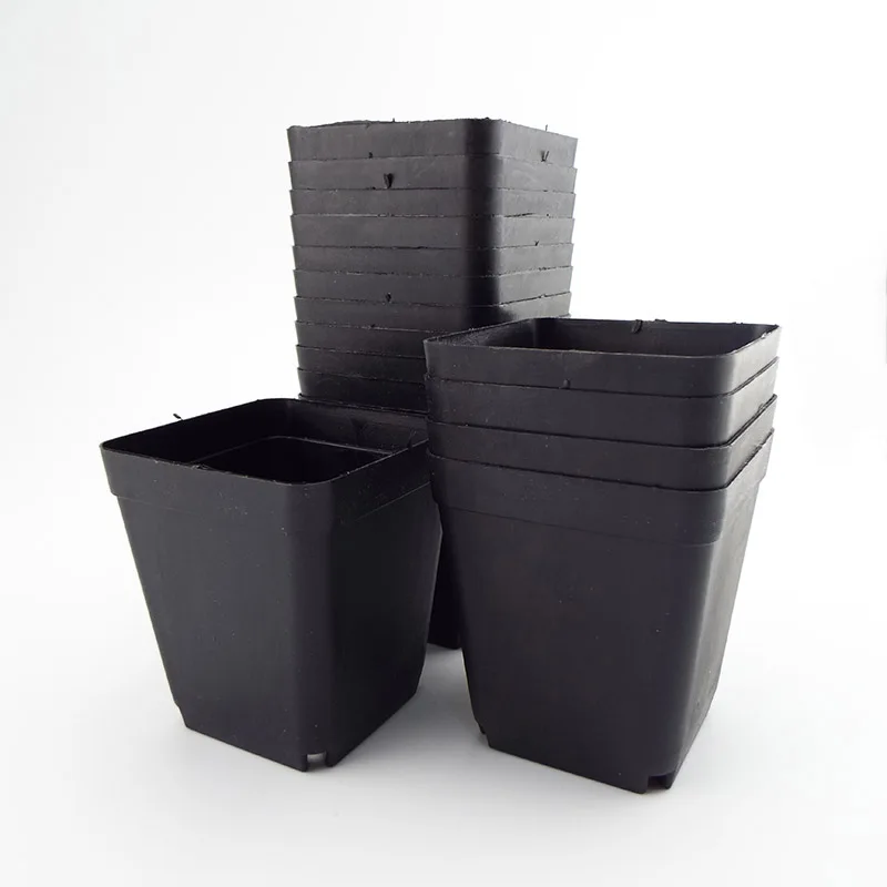 Hydroponic Plant Pots Plastic Flowerpot 8*7*5 CM Plant Pot Plastic Flower Pots Creative Small Square Pots for Succulent Plants Garden Decor