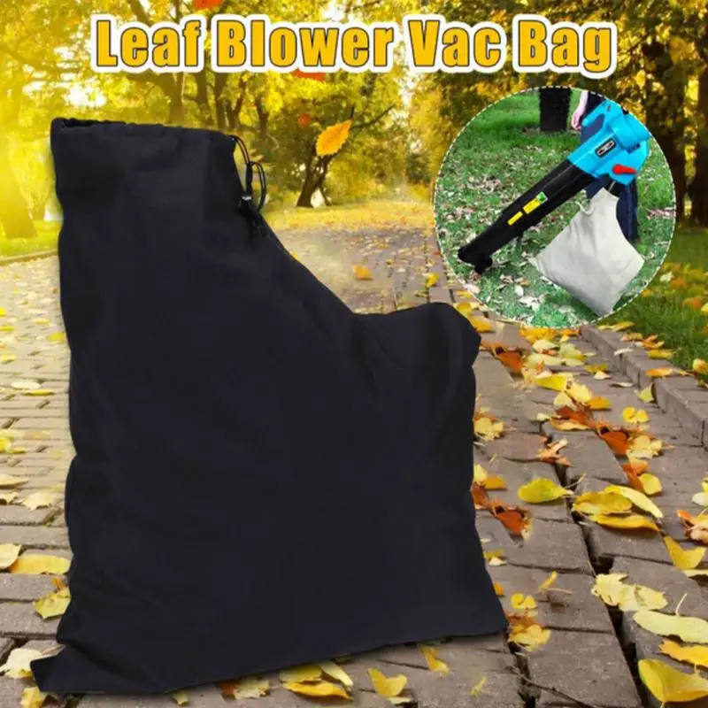 black Universal Leaf Blower Bag Replacement Self Unloading Bag Adjustable Leaf Collection Replacement For Vacuum Storage Bag