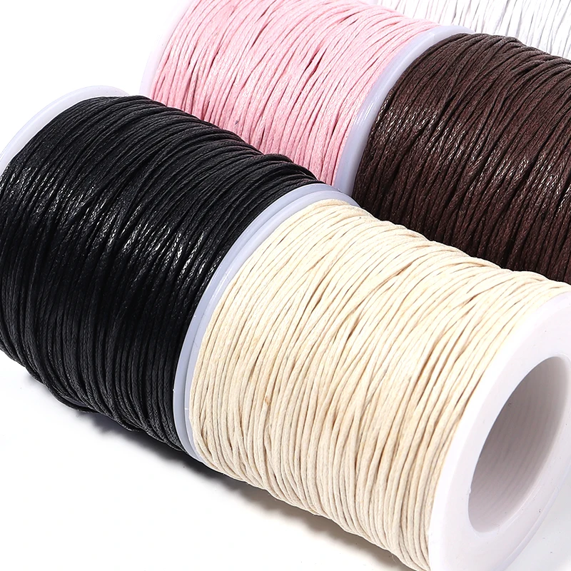 70M/롤 1mm 폴리 에스터 스레드 문자열 장식품을위한 라운드 왁스 코드 DIY 봉제 공예 재료 의류 찾기 Accesso 만들기